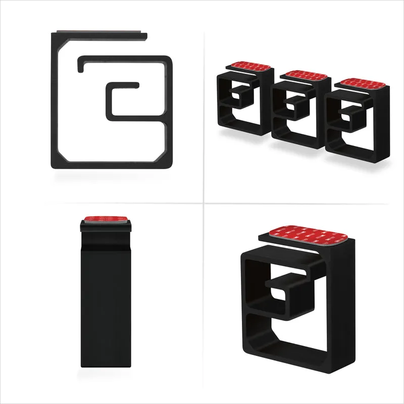 3pc VHB Cable Organizer Holder, Para sa Mabibigat na Cable, Mga PC Cord at Wire na may Malakas na Pandikit, Under Desk Mount Management System - XL