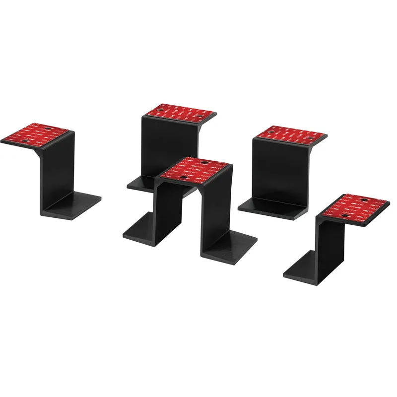 Twin Under Desk Laptop & Device Holder Mount, Adhesive at Screw In, Mga Device na hanggang 3" Tulad ng Maliit na Computer Mga Laptop Macbook Surface Keyboard Router Modem Cable Box Network Switch at Higit pa