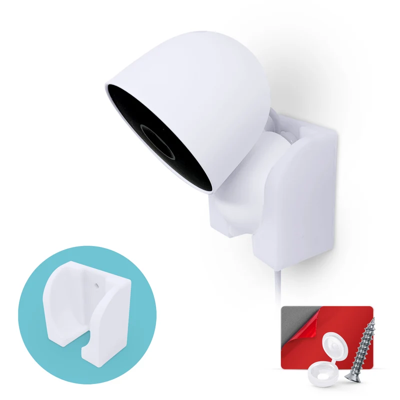 Wall Mount Para sa Google Nest WIRED 2nd Generation Security Camera - Adhesive at Screw-In, Easy Slot-In na disenyo