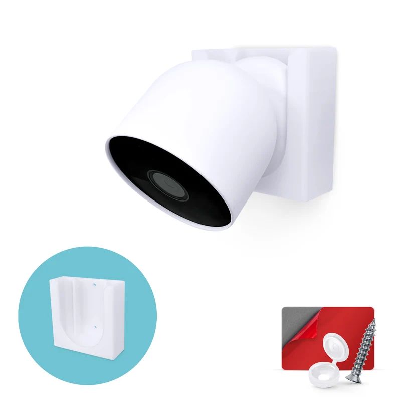 Wall Mount Para sa Google Nest BATTERY Security Camera Holder - Adhesive at Screw-In, Walang Hassle Installation, Easy Slot-In na disenyo