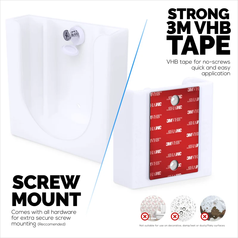 Wall Mount Para sa Google Nest BATTERY Security Camera Holder - Adhesive at Screw-In, Walang Hassle Installation, Easy Slot-In na disenyo
