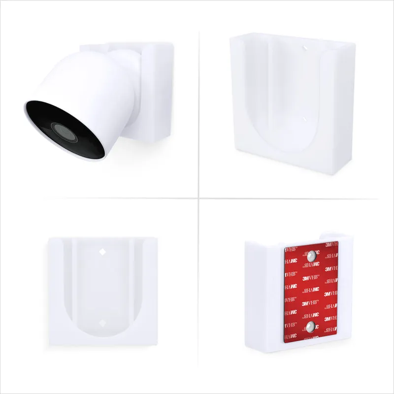 Wall Mount Para sa Google Nest BATTERY Security Camera Holder - Adhesive at Screw-In, Walang Hassle Installation, Easy Slot-In na disenyo
