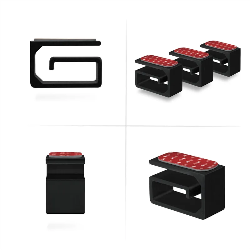 3pc VHB Adhesive Cable Organizer Holder, Para sa Mabibigat na Cable, Mga PC Cord at Wire na may Malakas na Pandikit, Under Desk Mount Management - Maliit