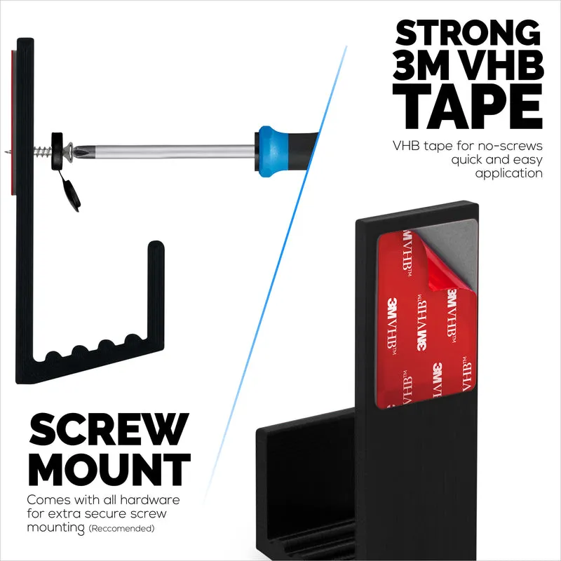 Supporto per montaggio a parete per box cavi da 1.5", per router, laptop, modem, Wi-Fi Mesh, Apple TV, switch di rete e altro, per dispositivi larghi fino a 1.5 mm/38", adesivo e avvitabile