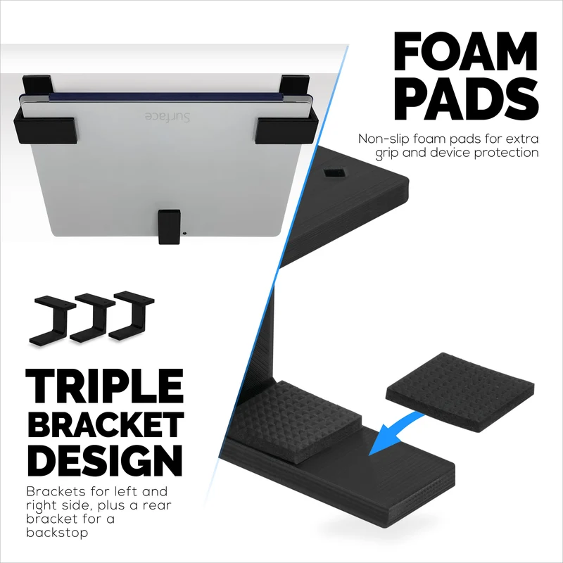 Under Desk Laptop Mount Holder, Screw In, Mga Device na hanggang 1.7" Makapal Para sa Mga Laptop Mga Router ng Macbook Surface iPad Mga Tablet at Higit Pa