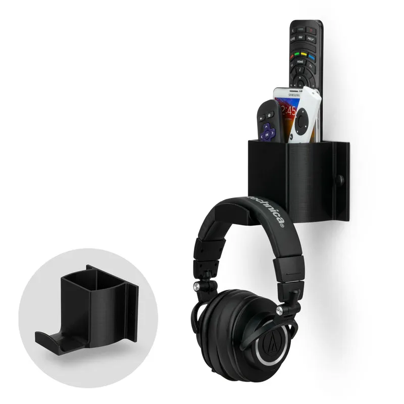 Elephant HP Headphone at TV Remote Control Wall Mount Holder / Telepono, Accessories Storage Organiser, Universal Headset Hanger
