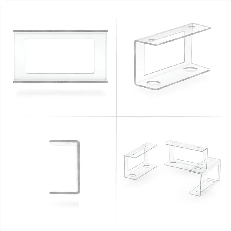 Under Desk Laptop Holder I-clear ang Mount VHB at Screw In Device tulad ng Mga Laptop Macbook Surface Keyboard Router Modem Cable Box Network Switch at Higit Pa