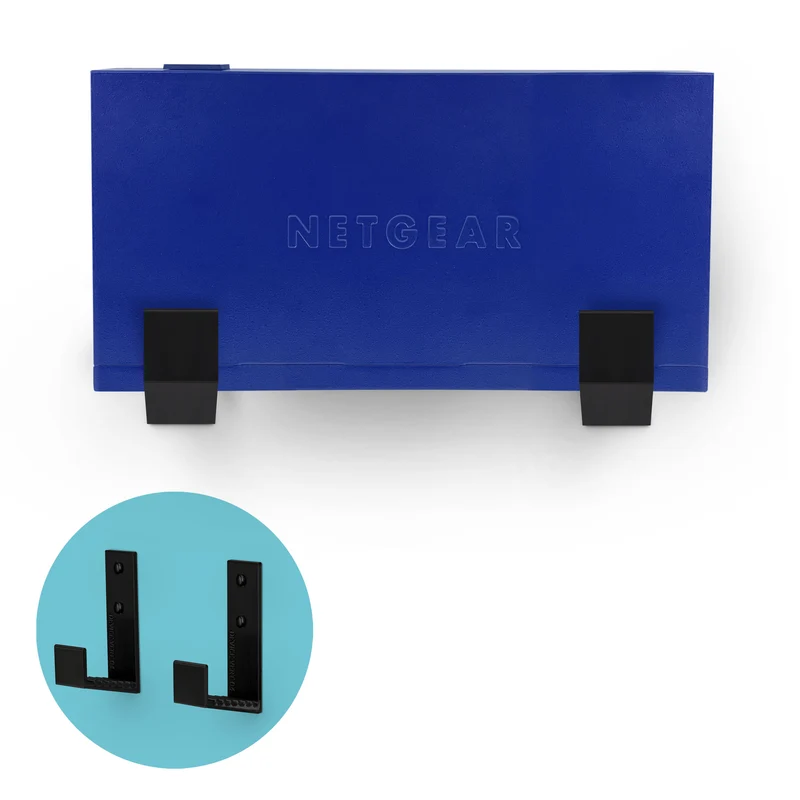 2.5" Cable Box Wall Mount Hanger Holder, Adhesive at Screw-In, para sa mga Router, Laptop, Modem, Mesh Wifi, Apple TV, Network Switch at Higit pa