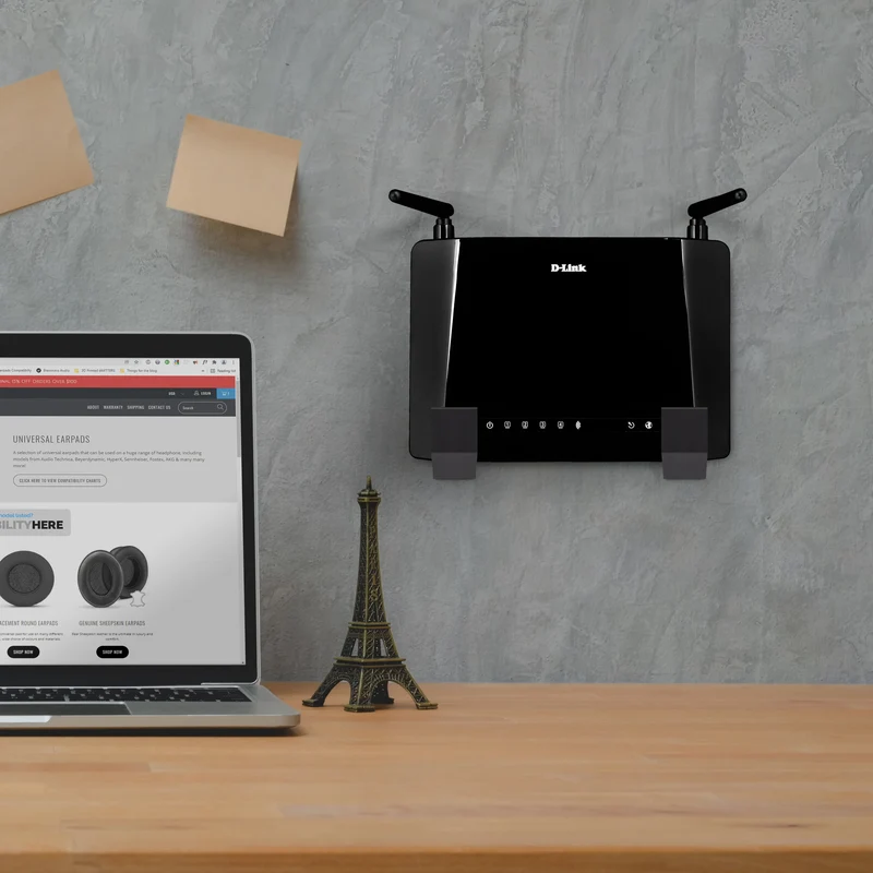 Supporto per gancio per montaggio a parete con scatola per cavi da 2.5", adesivo e avvitabile, per router, laptop, modem, rete Wi-Fi, Apple TV, switch di rete e altro