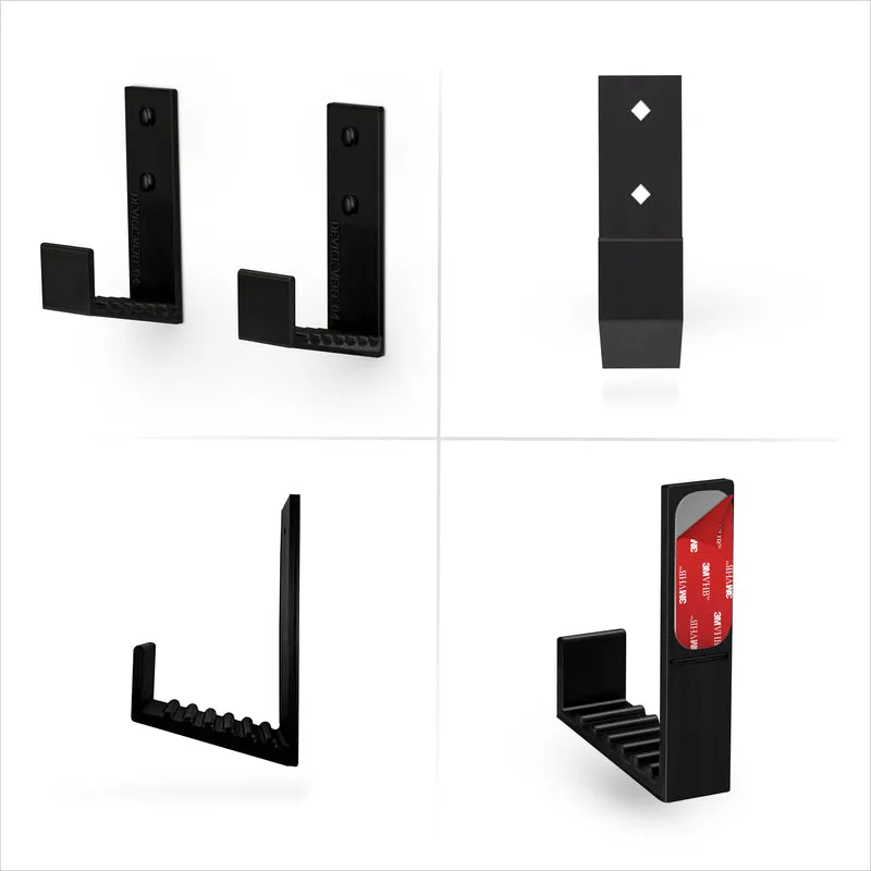 Supporto per gancio per montaggio a parete con scatola per cavi da 2.5", adesivo e avvitabile, per router, laptop, modem, rete Wi-Fi, Apple TV, switch di rete e altro