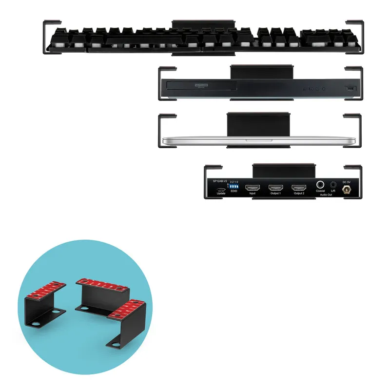 Metal Under Desk Laptop Holder, Mount Para sa Mga Device tulad ng Mga Laptop, Macbook Surface Keyboard Router Modem Cable Box Network Switch at Higit pa