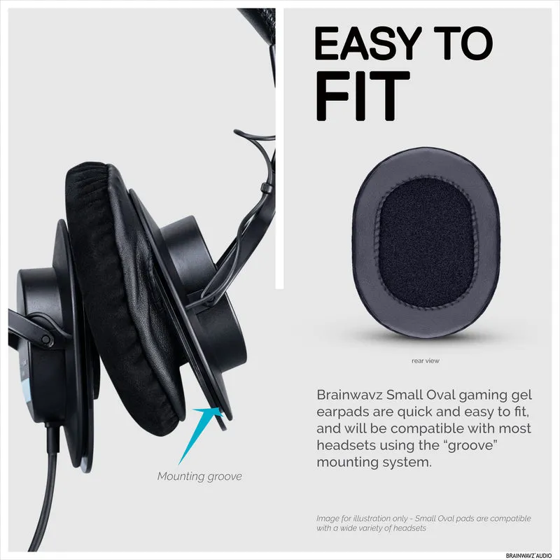 Pinahusay na Gaming Headphone Earpads - Maliit na Oval - Micro Suede na may Cooling Gel at Memory Foam para sa Steelseries, Hyperx, Sony MDR-7506, AKG, Turtlebeach, Sennheiser at Higit Pa (Micro Suede)
