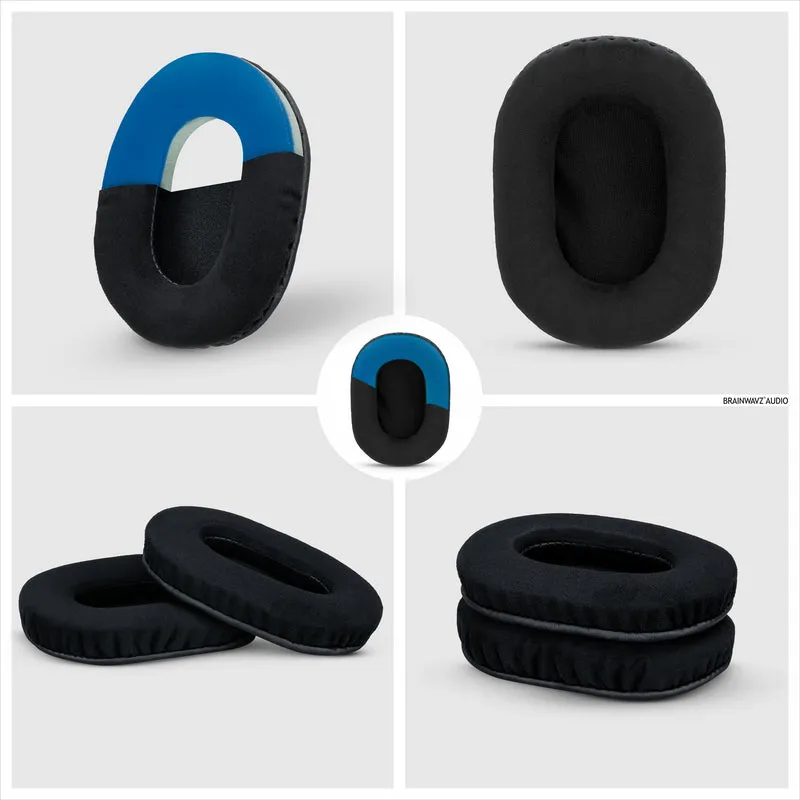 Pinahusay na Gaming Headphone Earpads - Maliit na Oval - Micro Suede na may Cooling Gel at Memory Foam para sa Steelseries, Hyperx, Sony MDR-7506, AKG, Turtlebeach, Sennheiser at Higit Pa (Micro Suede)