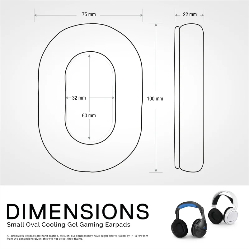 Pinahusay na Gaming Headphone Earpads - Maliit na Oval - Micro Suede na may Cooling Gel at Memory Foam para sa Steelseries, Hyperx, Sony MDR-7506, AKG, Turtlebeach, Sennheiser at Higit Pa (Micro Suede)