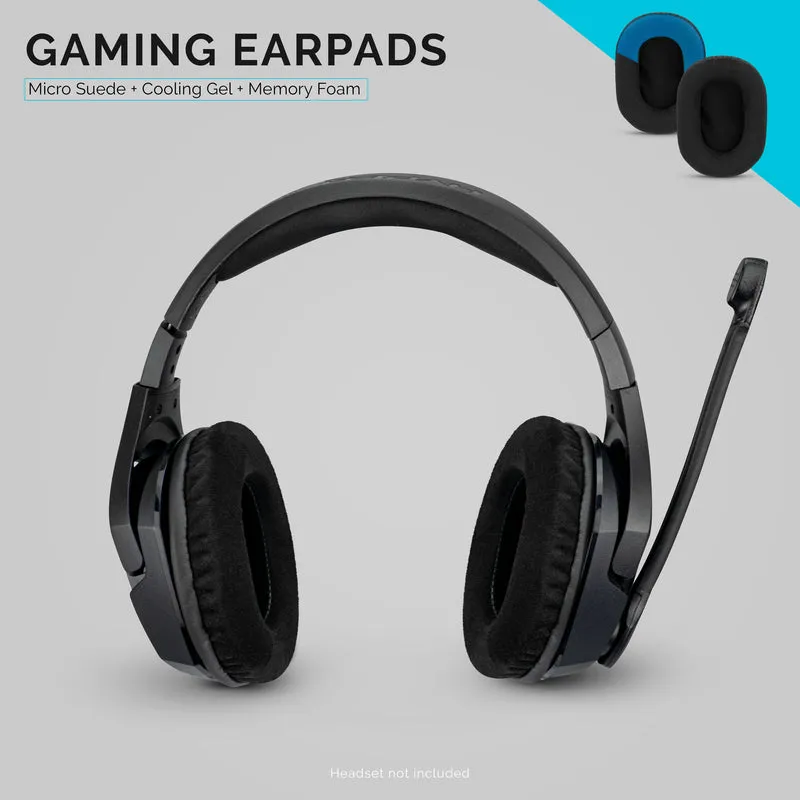 Pinahusay na Gaming Headphone Earpads - Maliit na Oval - Micro Suede na may Cooling Gel at Memory Foam para sa Steelseries, Hyperx, Sony MDR-7506, AKG, Turtlebeach, Sennheiser at Higit Pa (Micro Suede)