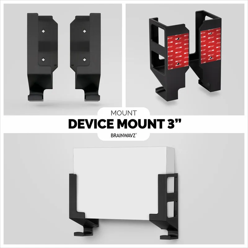 Supporto da parete verticale da 3" e supporto per gancio per cuffie, adesivo e avvitabile per laptop, modem router mesh TV via cavo, switch di rete e altro