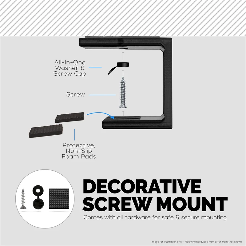 Supporto per laptop sotto la scrivania con adesivo e viti per dispositivi come laptop Macbook Surface Keyboard Router Modem Cable Box Switch di rete e altro