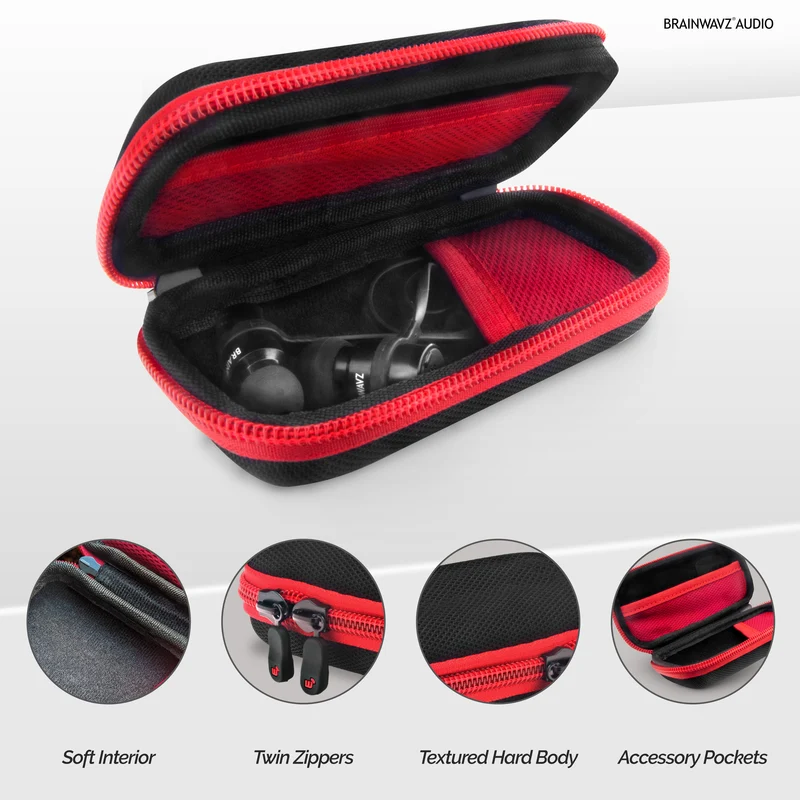 Malapad na Earphone Case Four Pack + Random na Set ng Earbuds - Bundle Deal