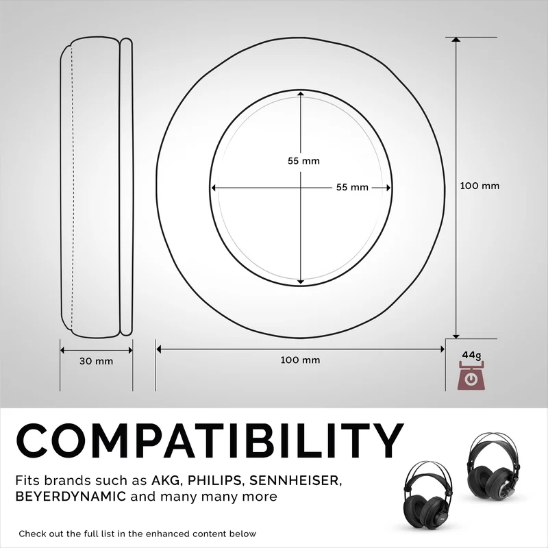 Headphone Memory Foam Earpads - Bilog - Butas