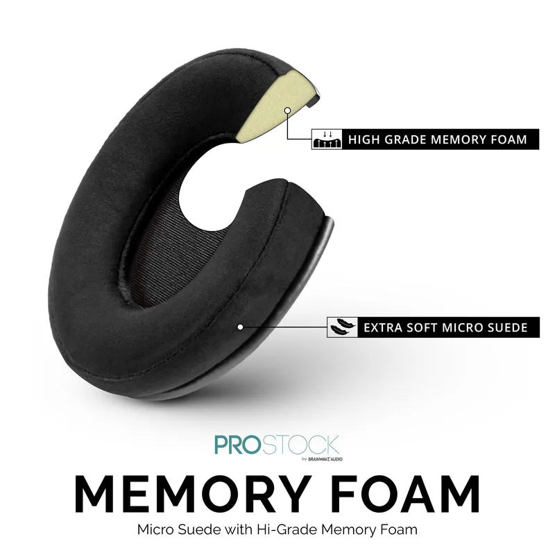ProStock ATH M50X & M Series Replacement Earpads - Custom Designed Shape na may Memory Foam - Micro Suede