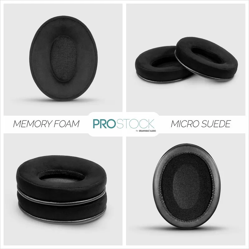 ProStock ATH M50X & M Series Replacement Earpads - Custom Designed Shape na may Memory Foam - Micro Suede