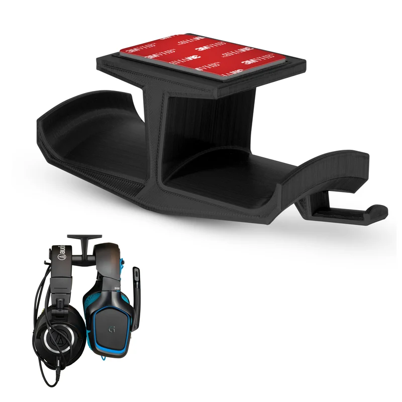 Ultra-T - Dalawahan sa Ilalim ng Mesa Headphone Hanger Holder