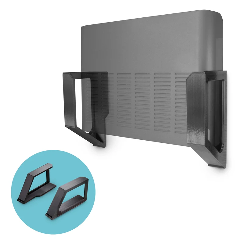 Screwless Wall mount para sa mga Router, Cable Box, Smart Device at higit pa - Mga device na hanggang 2.25"/ 57mm ang kapal