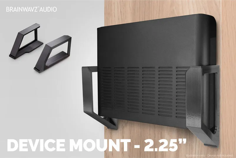 Screwless Wall mount para sa mga Router, Cable Box, Smart Device at higit pa - Mga device na hanggang 2.25"/ 57mm ang kapal