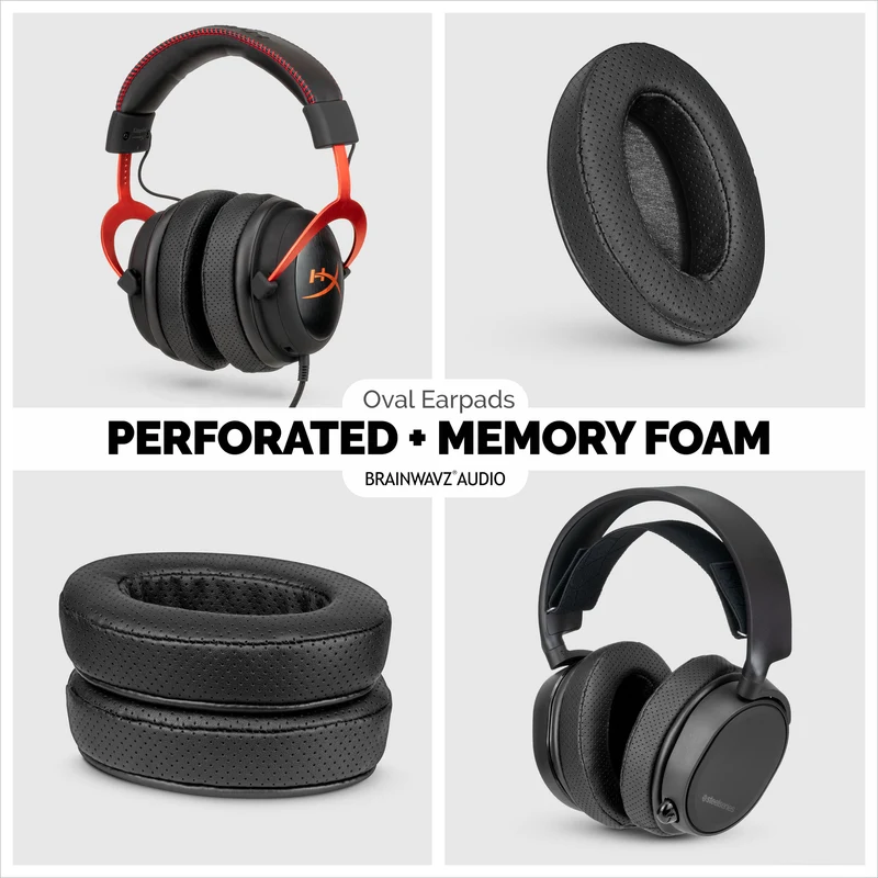 Mga Headphone Memory Foam Earpads - Oval - Perforated