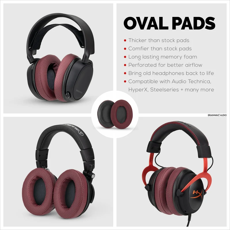 Mga Headphone Memory Foam Earpads - Oval - Perforated