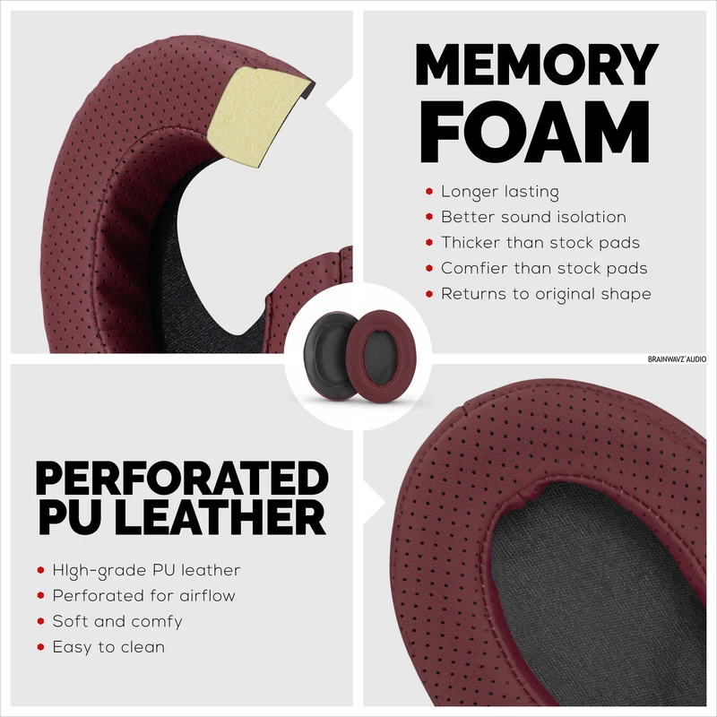 Mga Headphone Memory Foam Earpads - Oval - Perforated