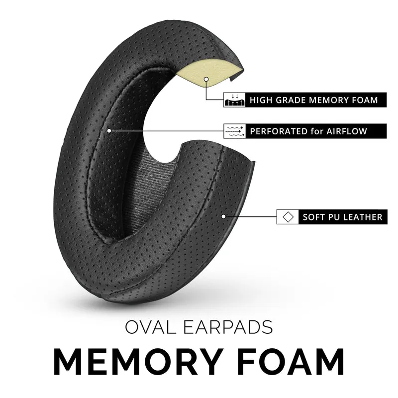 Mga Headphone Memory Foam Earpads - Oval - Perforated