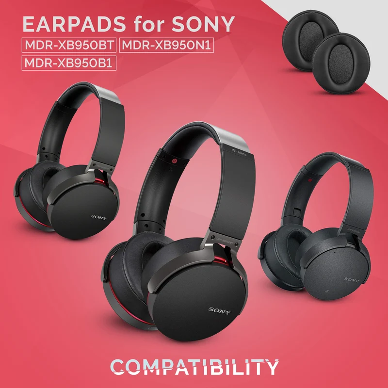 Sony MDR-XB950BT Replacement Earpads - Angkop para sa iba pang XB series na Headphones