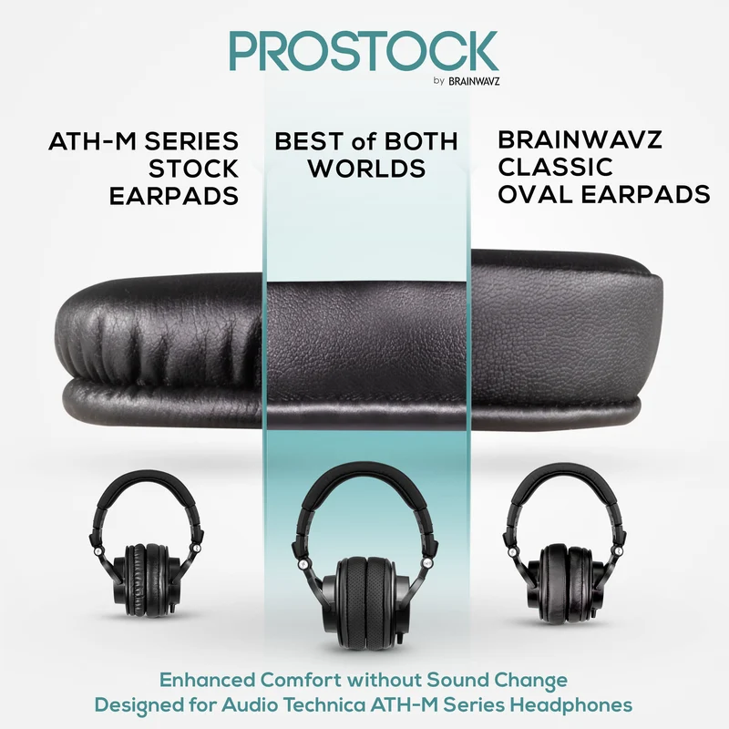 ProStock ATH M50X & M Series Replacement Earpads - Custom Designed Shape na may Memory Foam - Perforated