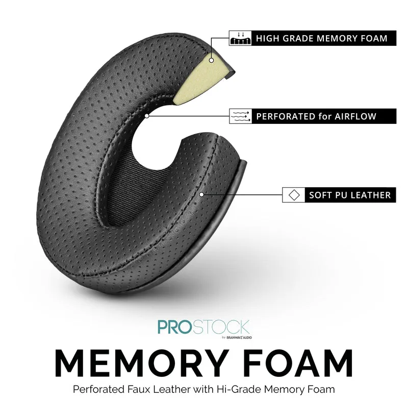 ProStock ATH M50X & M Series Replacement Earpads - Custom Designed Shape na may Memory Foam - Perforated