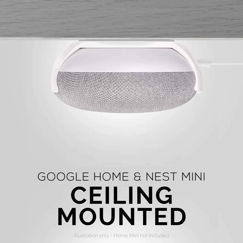 Staffa di montaggio adesiva a parete e soffitto per Google Nest Home Mini