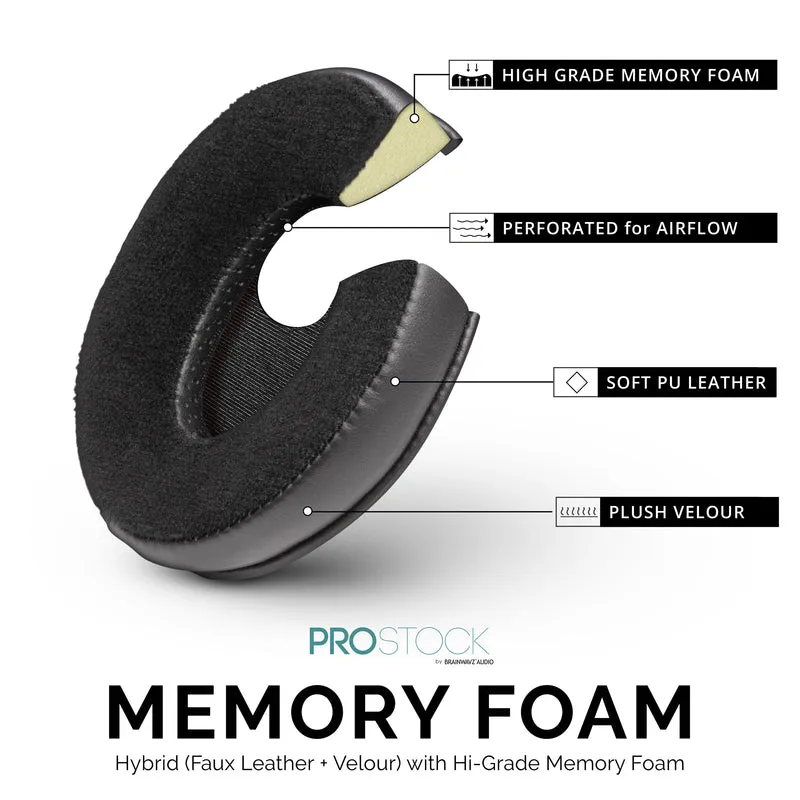 ProStock ATH M50X & M Series Replacement Earpads - Custom Designed Shape na may Memory Foam - Hybrid