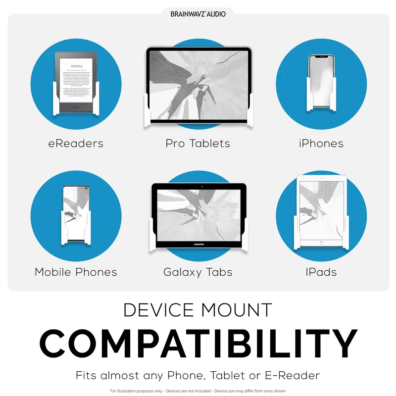 Supporto a parete adesivo universale per tablet e telefono - Adatto per iPhone, iPad e la maggior parte dei telefoni e tablet Android