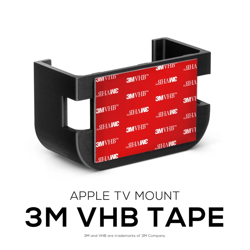 Supporto adesivo da parete e TV per Apple TV 4K e HD - Nessuna vite o disordine