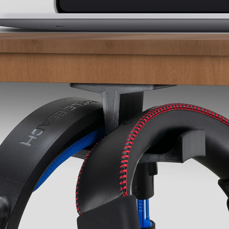 Supporto per doppio supporto per cuffie BigT Under Desk