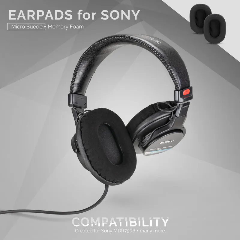 SONY MDR-7506 Cuscinetti di ricambio premium - Micro pelle scamosciata