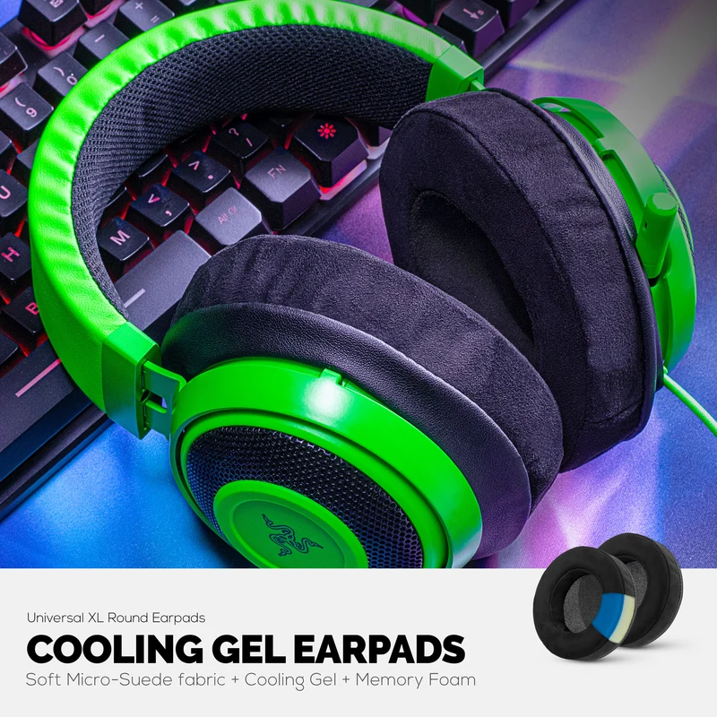 Padiglioni da gioco GEL Brainwavz - XL - Micro Suede con Memory Foam
