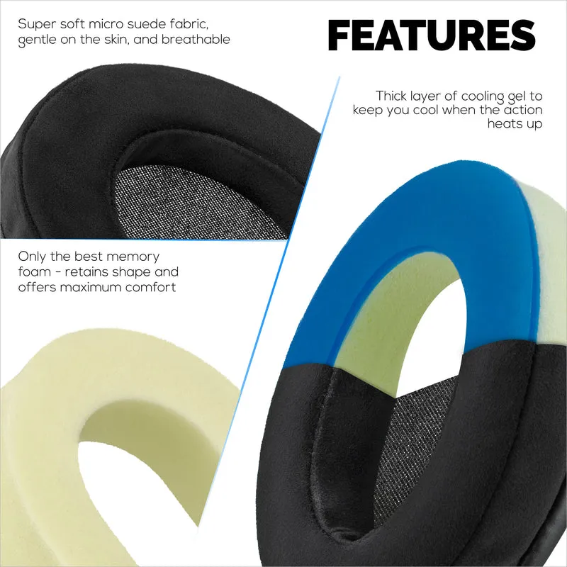 Auricolari da gioco Brainwavz GEL - Ovali - Micro Suede con Memory Foam