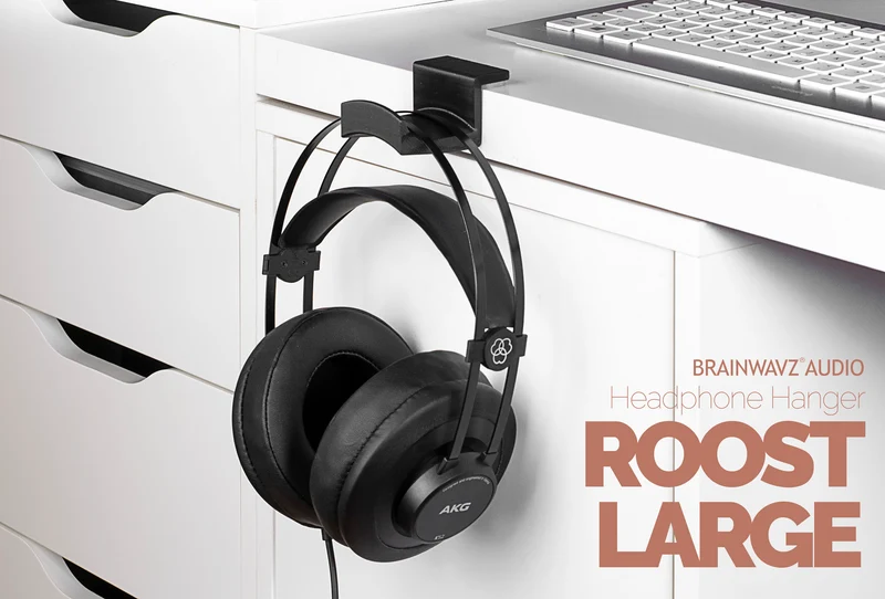 ROOST (2 Pack) Headphone Hanger Holder - Adhesive Mount - Madaling I-install