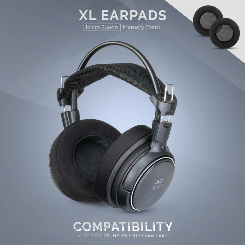 Mga Headphone Memory Foam Earpads - XL Size - Micro Suede
