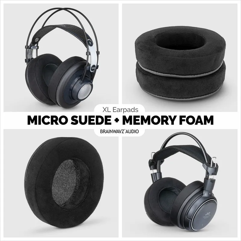 Mga Headphone Memory Foam Earpads - XL Size - Micro Suede