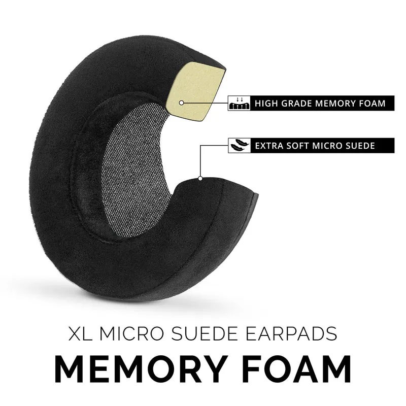 Mga Headphone Memory Foam Earpads - XL Size - Micro Suede