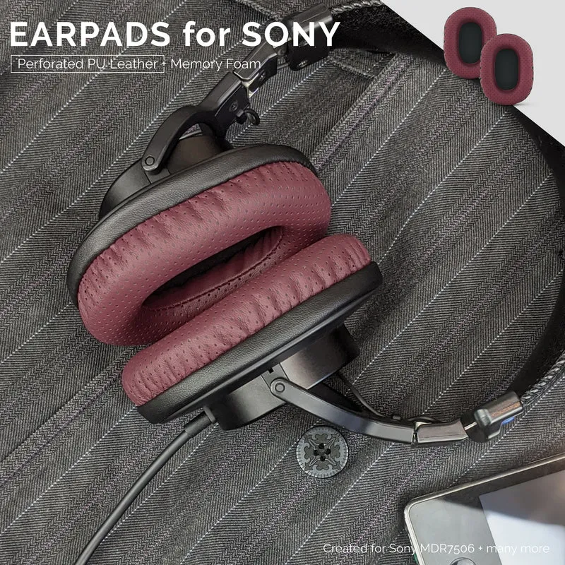 SONY MDR-7506 Cuscinetti di ricambio perforati adatti anche per cuffie V6, CD900ST (PERF)