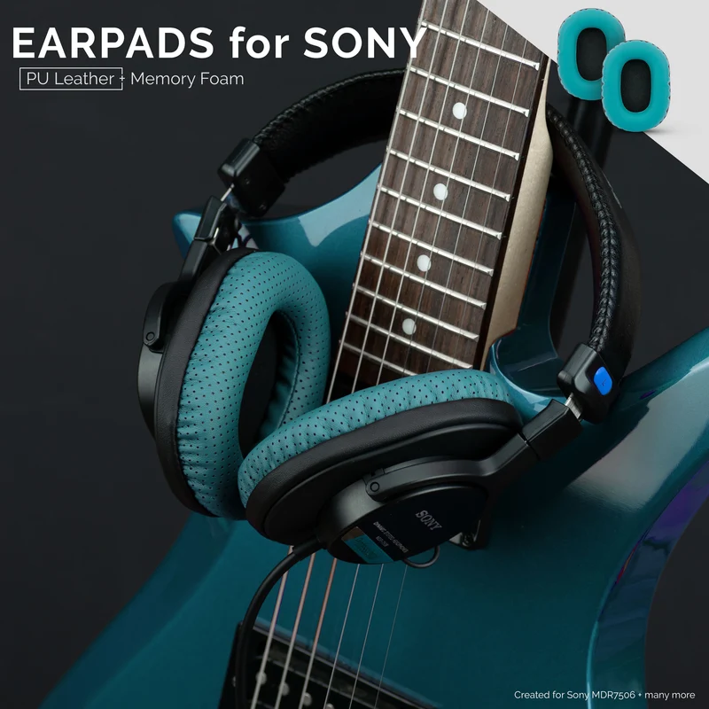 SONY MDR-7506 Replacement Premium Earpads - Angkop din para sa V6, CD900ST Headphones (PU)