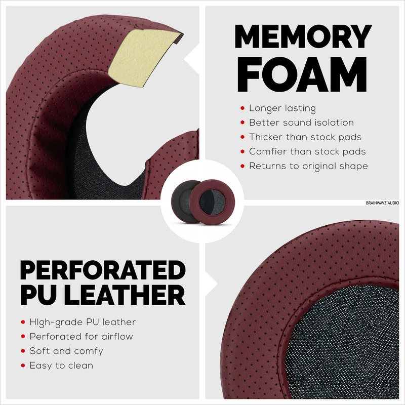 Auricolari in memory foam per cuffie - XL - perforati